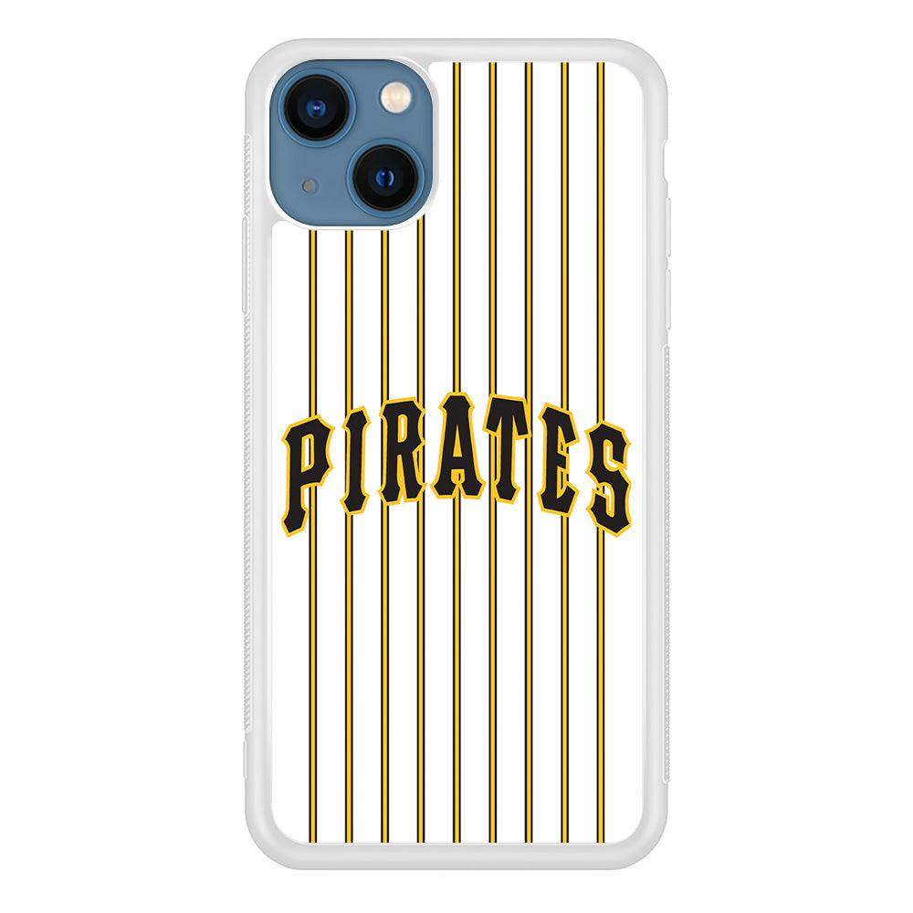 Baseball Pittsburgh Pirates MLB 001 iPhone 13 Mini Case-Rubber / White (2D Case)-Xtracase
