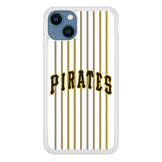 Baseball Pittsburgh Pirates MLB 001 iPhone 13 Mini Case-Rubber / White (2D Case)-Xtracase
