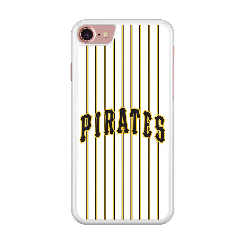 Baseball Pittsburgh Pirates MLB 001 iPhone SE 2020 Case-Rubber / White (2D Case)-Xtracase