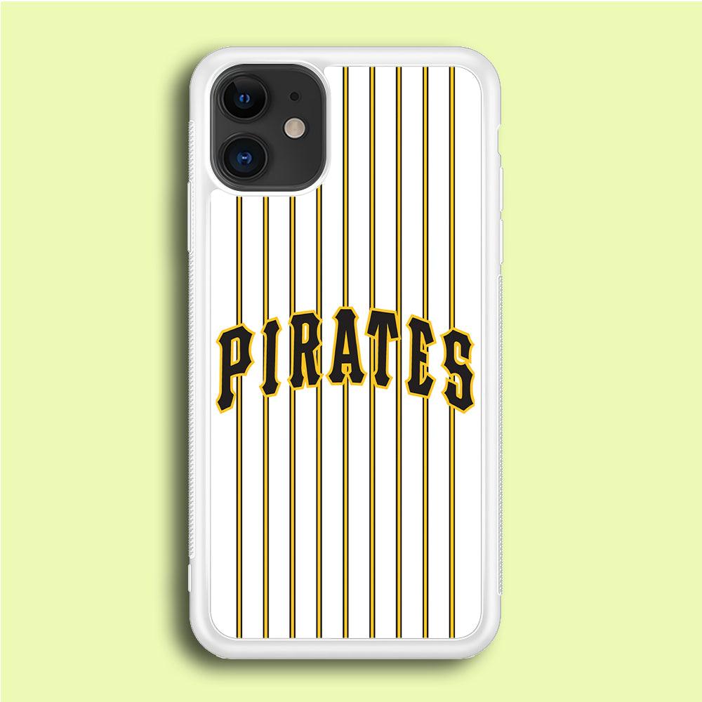 Baseball Pittsburgh Pirates MLB 001 iPhone 12 Mini Case-Rubber / White (2D Case)-Xtracase