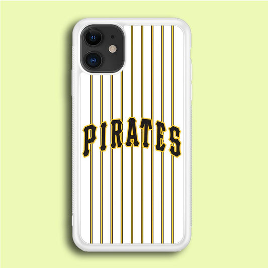 Baseball Pittsburgh Pirates MLB 001 iPhone 12 Mini Case-Rubber / White (2D Case)-Xtracase