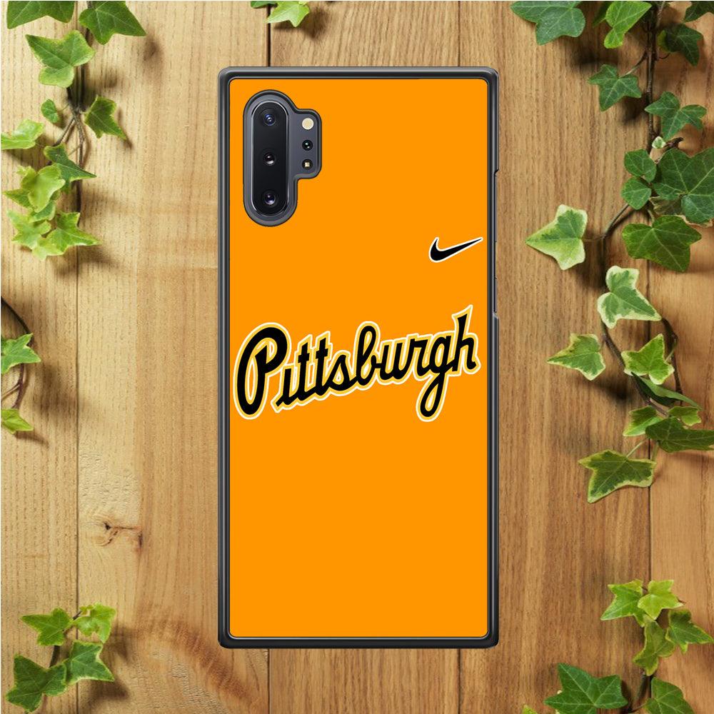 Baseball Pittsburgh Pirates MLB 002 Samsung Galaxy Note 10 Plus Case-Rubber / White (2D Case)-Xtracase