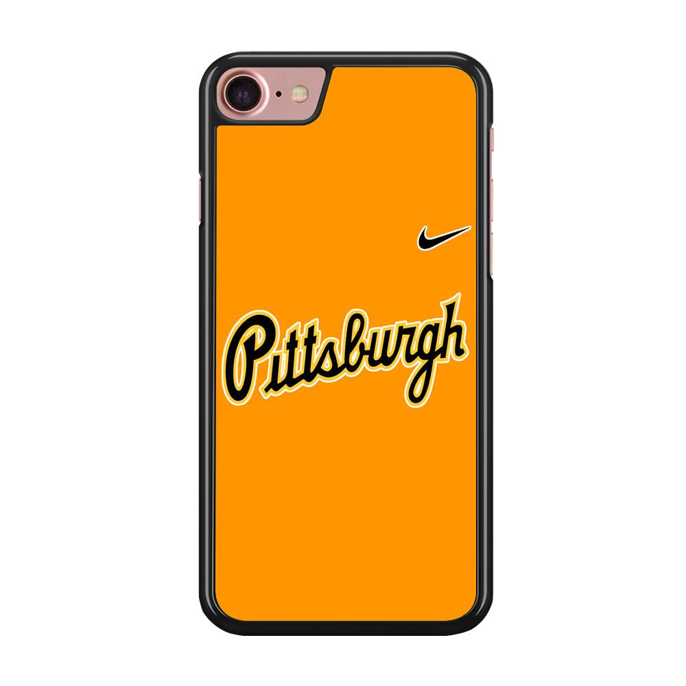 Baseball Pittsburgh Pirates MLB 002 iPhone SE 2020 Case-Rubber / Black (2D Case)-Xtracase