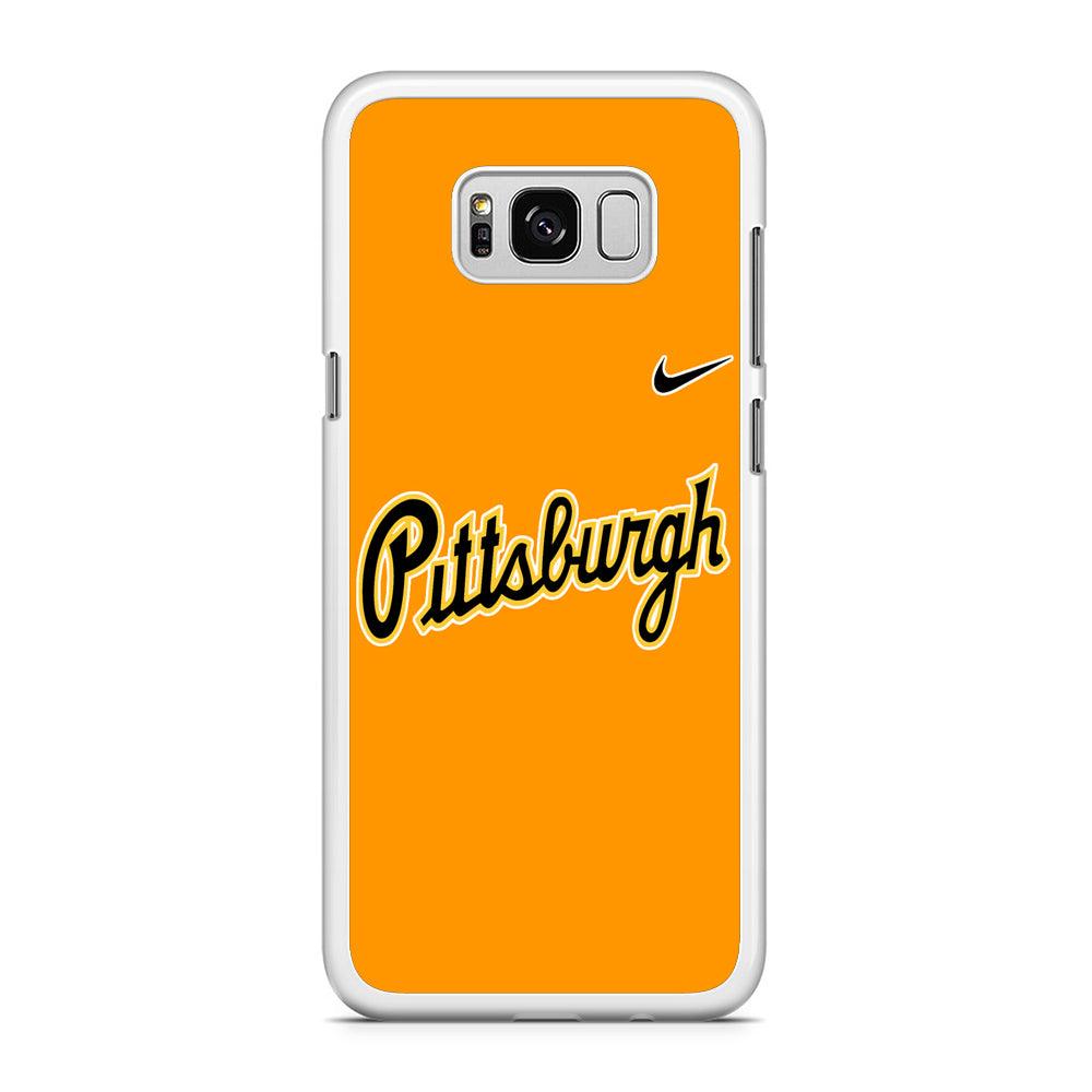 Baseball Pittsburgh Pirates MLB 002 Samsung Galaxy S8 Plus Case-Rubber / White (2D Case)-Xtracase