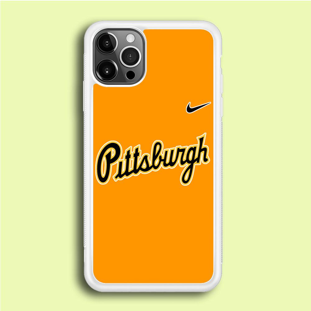 Baseball Pittsburgh Pirates MLB 002 iPhone 12 Pro Case-Rubber / White (2D Case)-Xtracase