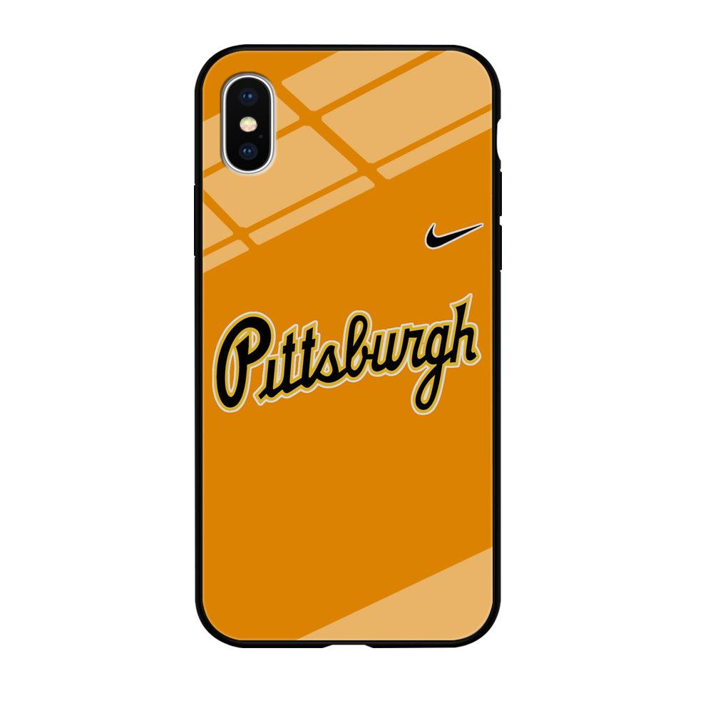 Baseball Pittsburgh Pirates MLB 002 iPhone X Case-Tempered Glass Case-Xtracase