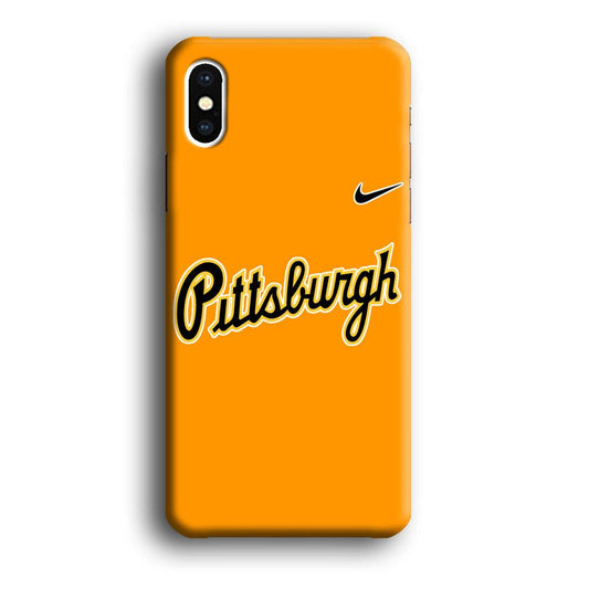 Baseball Pittsburgh Pirates MLB 002 iPhone Xs Case-Plastic / Full Wrap (3D Case)-Xtracase