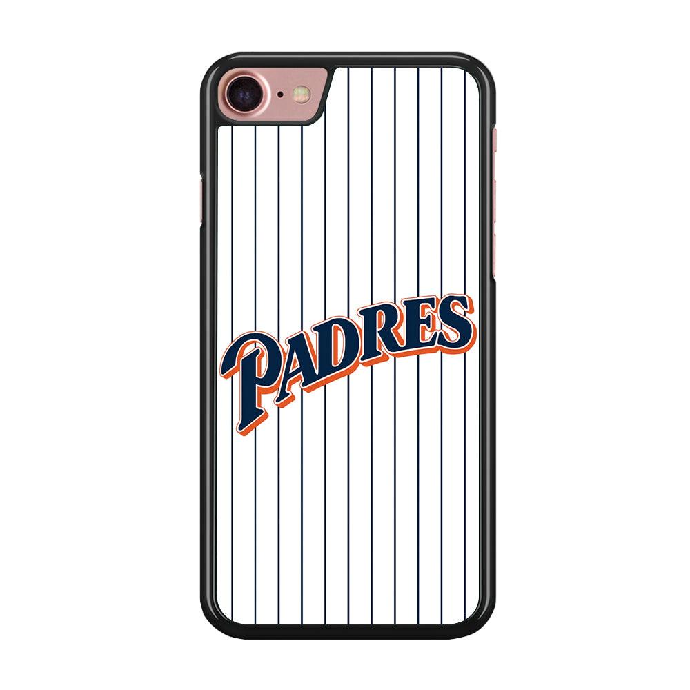 Baseball San Diego Padres MLB 001 iPhone SE 2020 Case-Rubber / Black (2D Case)-Xtracase