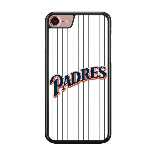 Baseball San Diego Padres MLB 001 iPhone SE 2020 Case-Rubber / Black (2D Case)-Xtracase
