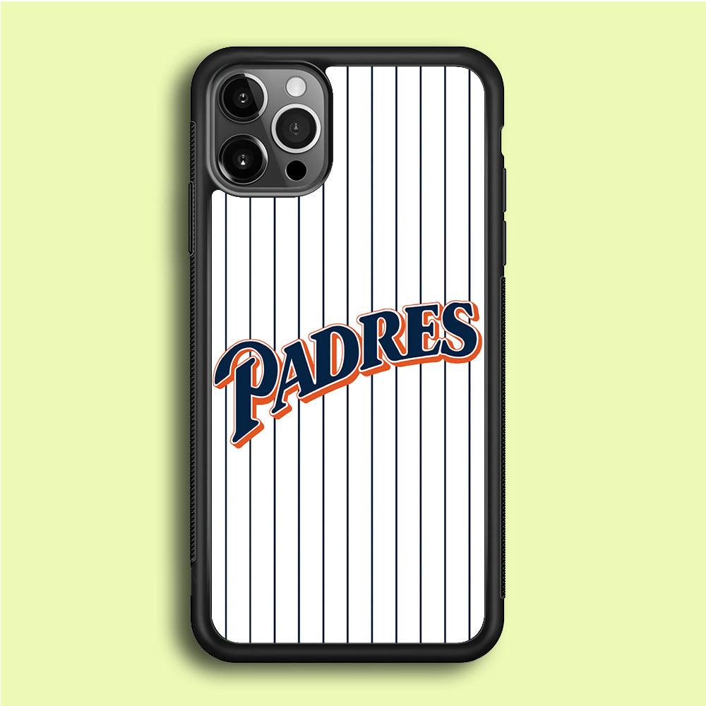 Baseball San Diego Padres MLB 001 iPhone 12 Pro Case-Rubber / Black (2D Case)-Xtracase