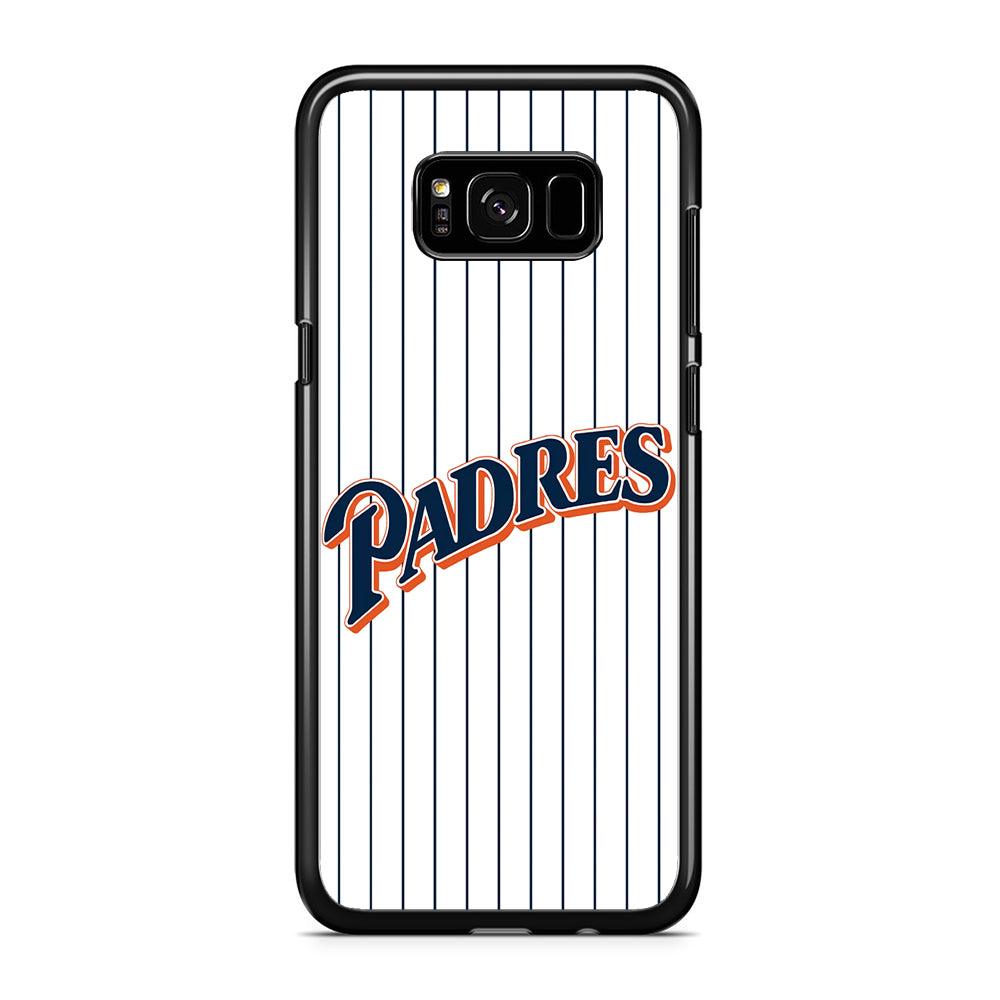 Baseball San Diego Padres MLB 001 Samsung Galaxy S8 Case-Rubber / Black (2D Case)-Xtracase