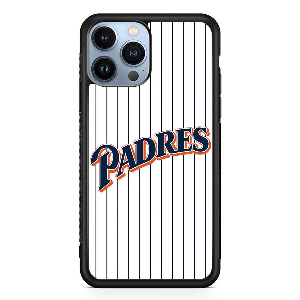 Baseball San Diego Padres MLB 001 iPhone 13 Pro Case-Rubber / Black (2D Case)-Xtracase
