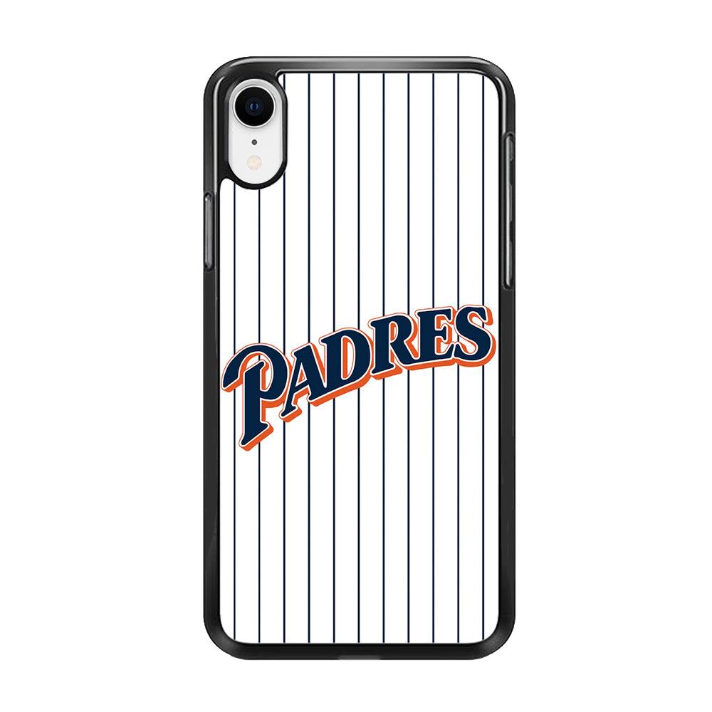 Baseball San Diego Padres MLB 001 iPhone XR Case-Rubber / Black (2D Case)-Xtracase