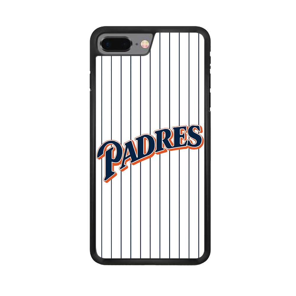 Baseball San Diego Padres MLB 001 iPhone 8 Plus Case-Rubber / Black (2D Case)-Xtracase