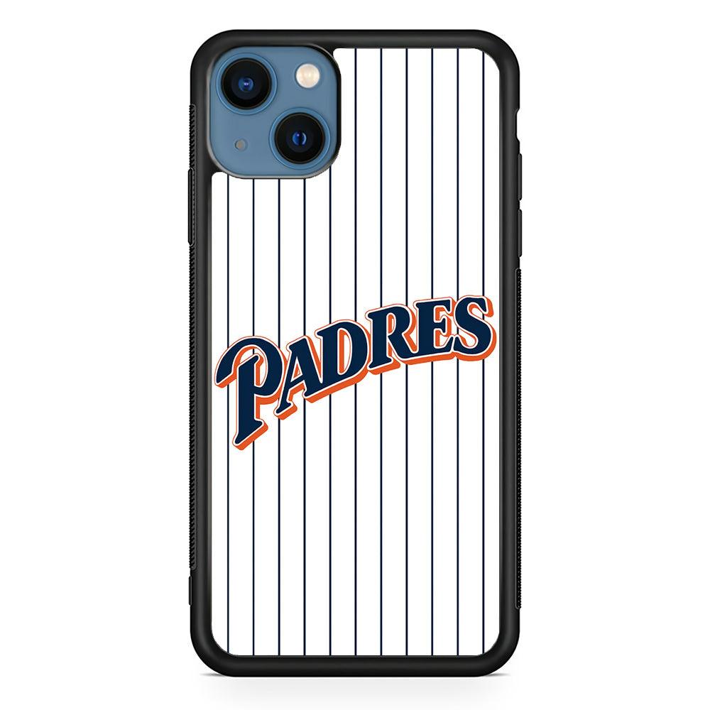 Baseball San Diego Padres MLB 001 iPhone 13 Case-Rubber / Black (2D Case)-Xtracase