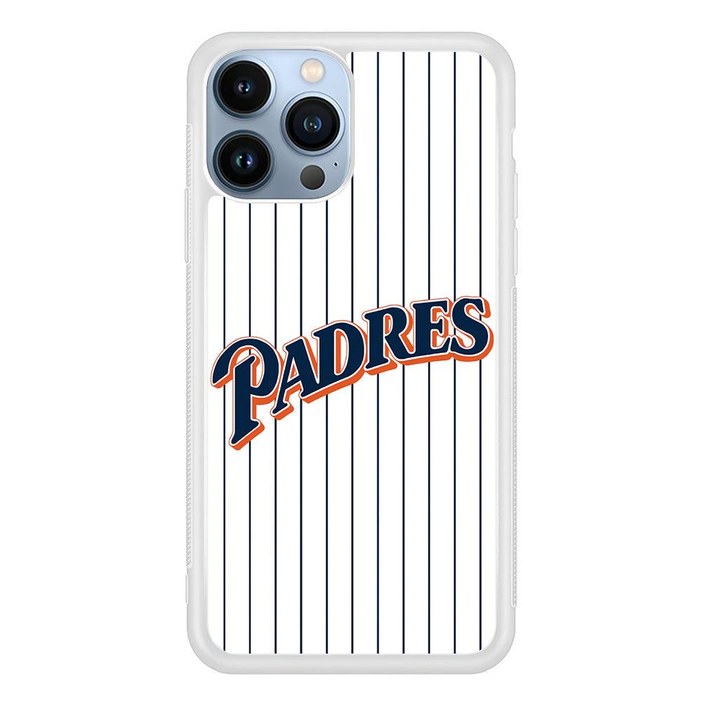 Baseball San Diego Padres MLB 001 iPhone 13 Pro Max Case-Rubber / White (2D Case)-Xtracase