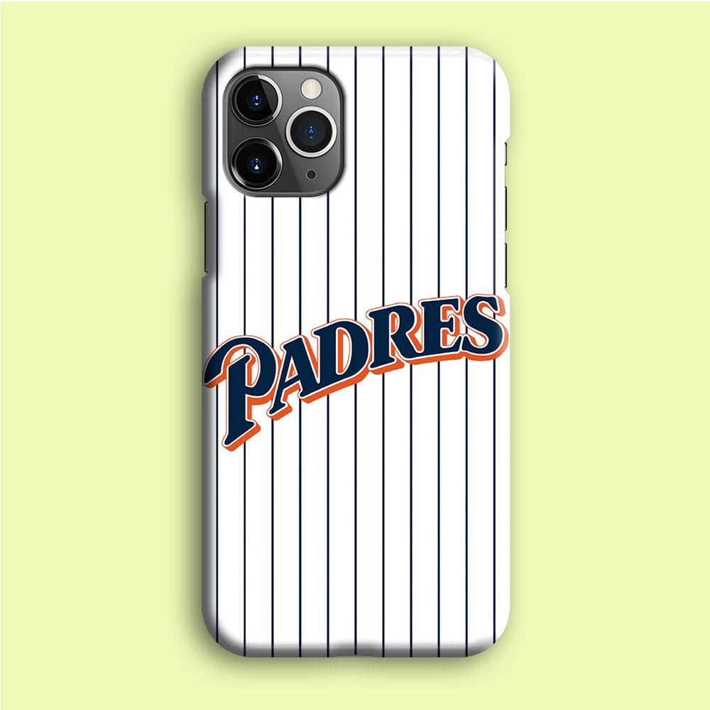 Baseball San Diego Padres MLB 001 iPhone 12 Pro Case-Rubber / White (2D Case)-Xtracase