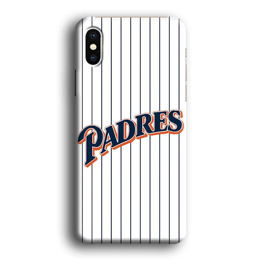 Baseball San Diego Padres MLB 001 iPhone X Case-Plastic / Full Wrap (3D Case)-Xtracase