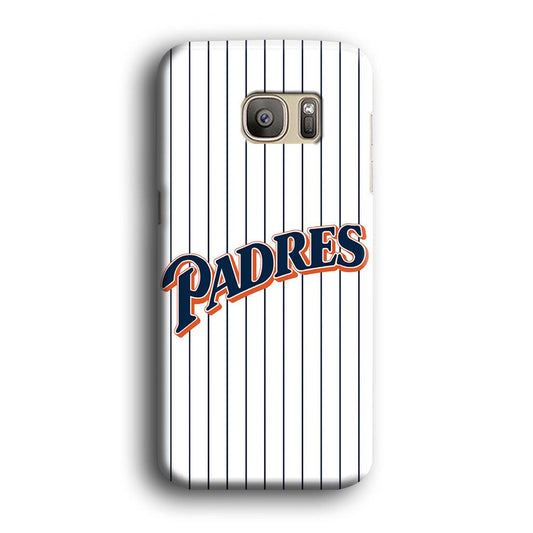 Baseball San Diego Padres MLB 001 Samsung Galaxy S7 Edge Case-Plastic / Full Wrap (3D Case)-Xtracase