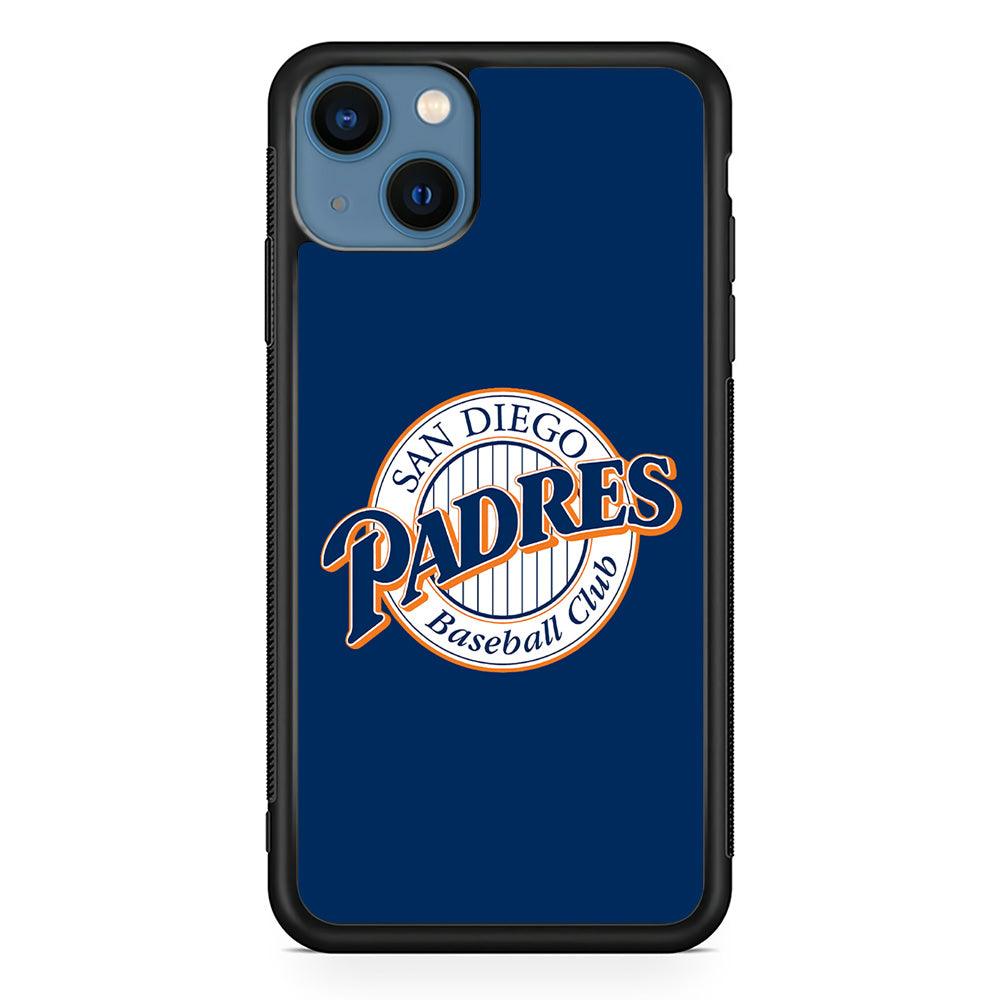 Baseball San Diego Padres MLB 002 iPhone 13 Mini Case-Rubber / Black (2D Case)-Xtracase
