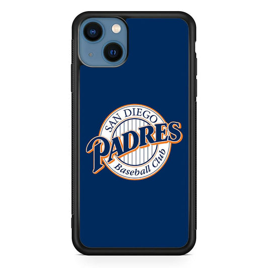 Baseball San Diego Padres MLB 002 iPhone 13 Mini Case-Rubber / Black (2D Case)-Xtracase