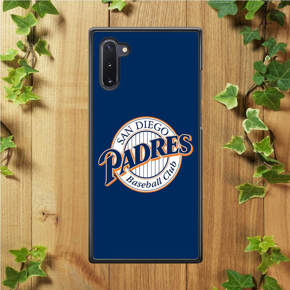 Baseball San Diego Padres MLB 002 Samsung Galaxy Note 10 Case-Rubber / White (2D Case)-Xtracase