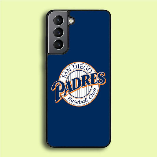 Baseball San Diego Padres MLB 002 Samsung Galaxy S21 Case-Rubber / Black (2D Case)-Xtracase