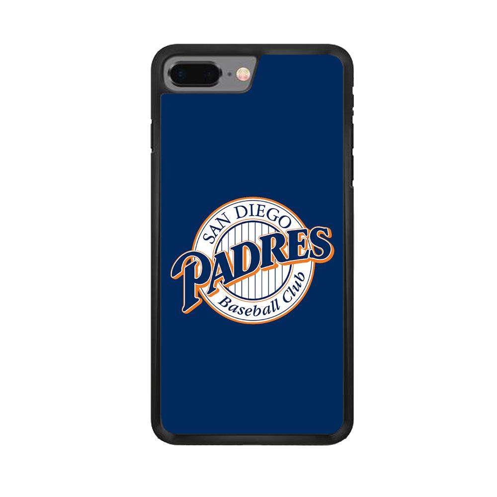 Baseball San Diego Padres MLB 002 iPhone 7 Plus Case-Rubber / Black (2D Case)-Xtracase