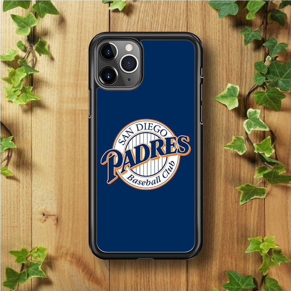 Baseball San Diego Padres MLB 002 iPhone 11 Pro Case-Rubber / Black (2D Case)-Xtracase
