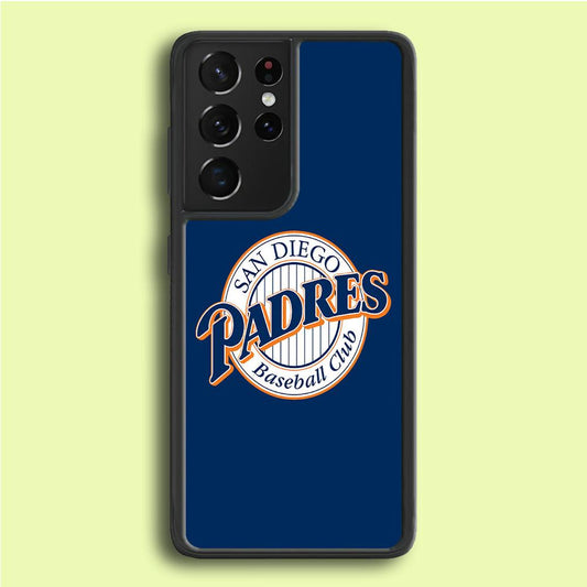 Baseball San Diego Padres MLB 002 Samsung Galaxy S21 Ultra Case-Rubber / White (2D Case)-Xtracase