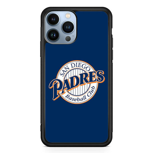Baseball San Diego Padres MLB 002 iPhone 13 Pro Max Case-Rubber / Black (2D Case)-Xtracase