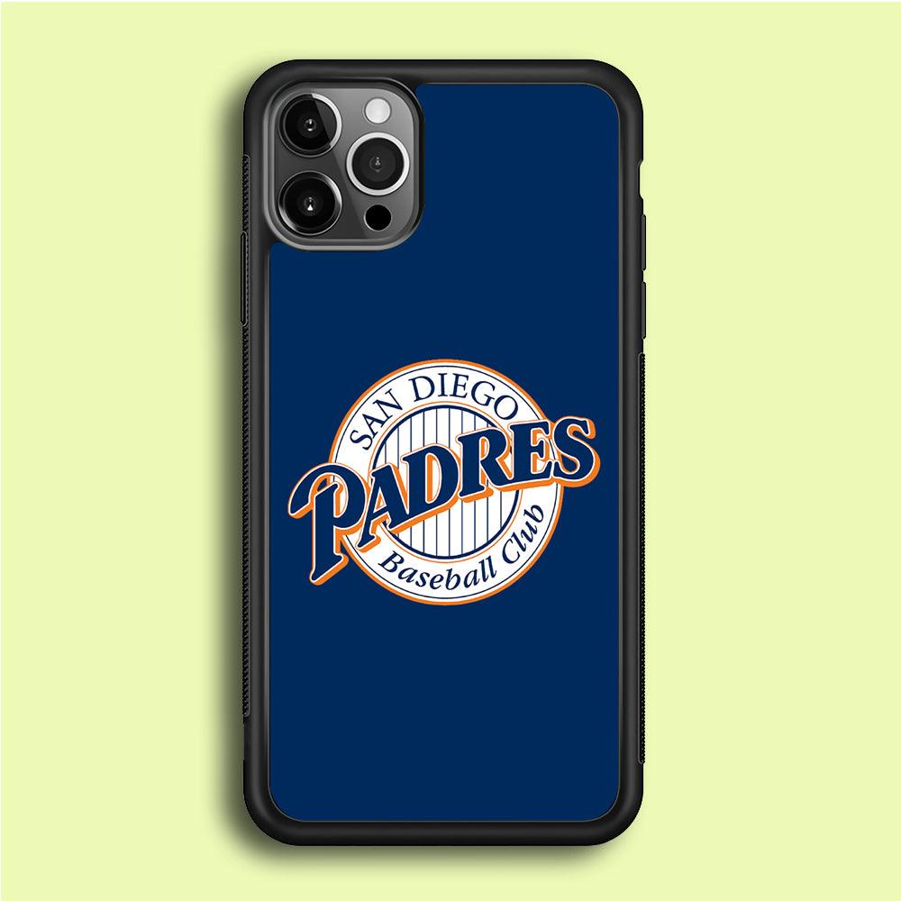 Baseball San Diego Padres MLB 002 iPhone 12 Pro Case-Rubber / Black (2D Case)-Xtracase