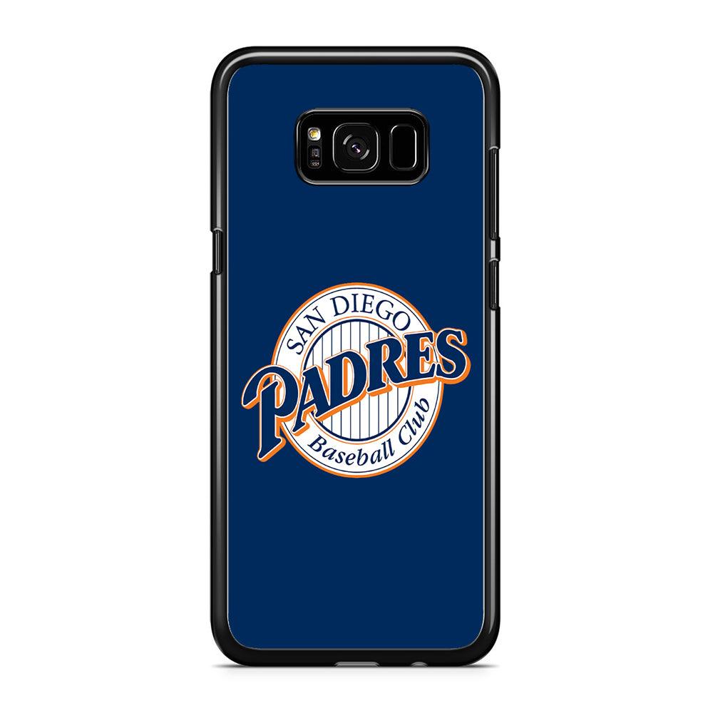 Baseball San Diego Padres MLB 002 Samsung Galaxy S8 Case-Rubber / Black (2D Case)-Xtracase