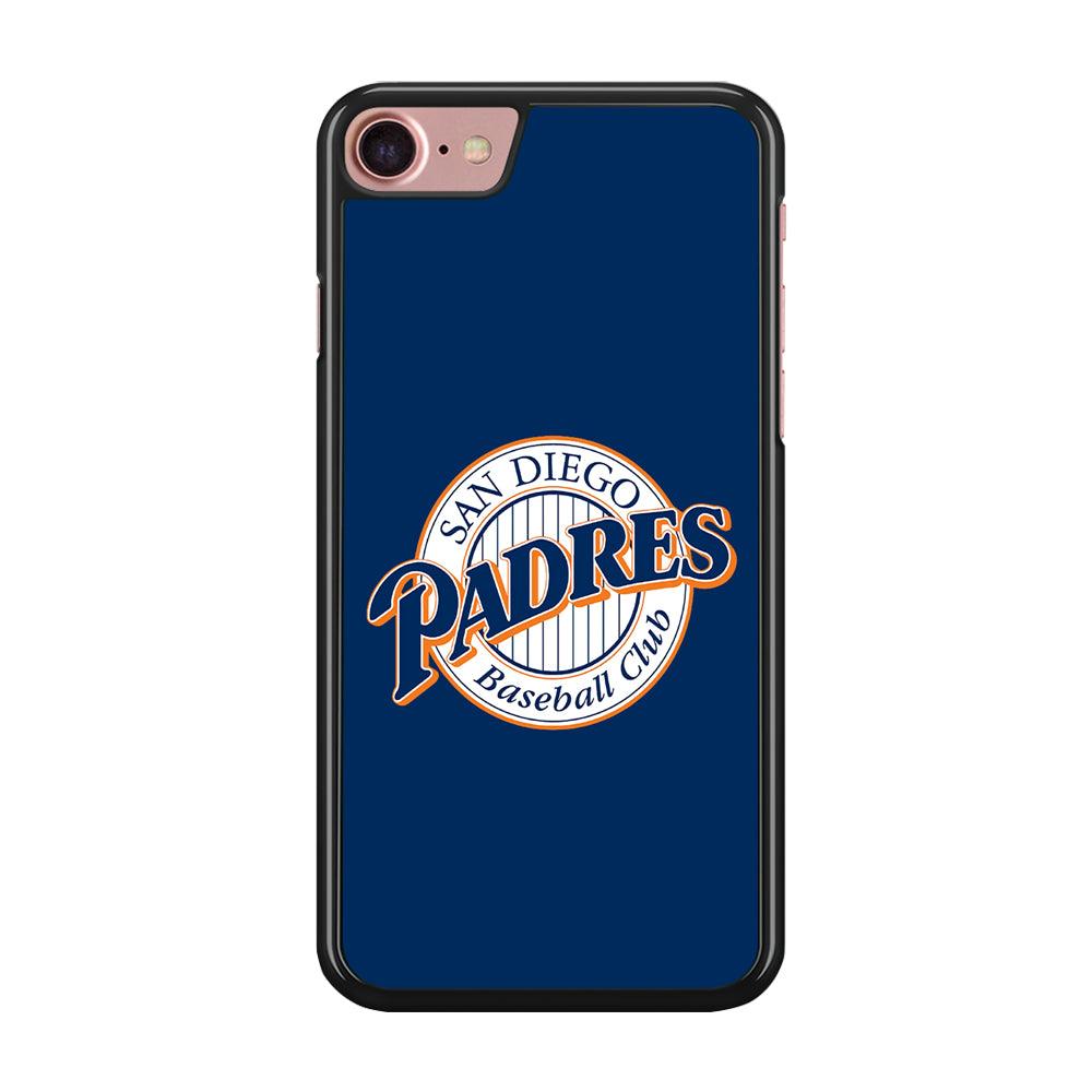 Baseball San Diego Padres MLB 002 iPhone SE 2020 Case-Rubber / Black (2D Case)-Xtracase