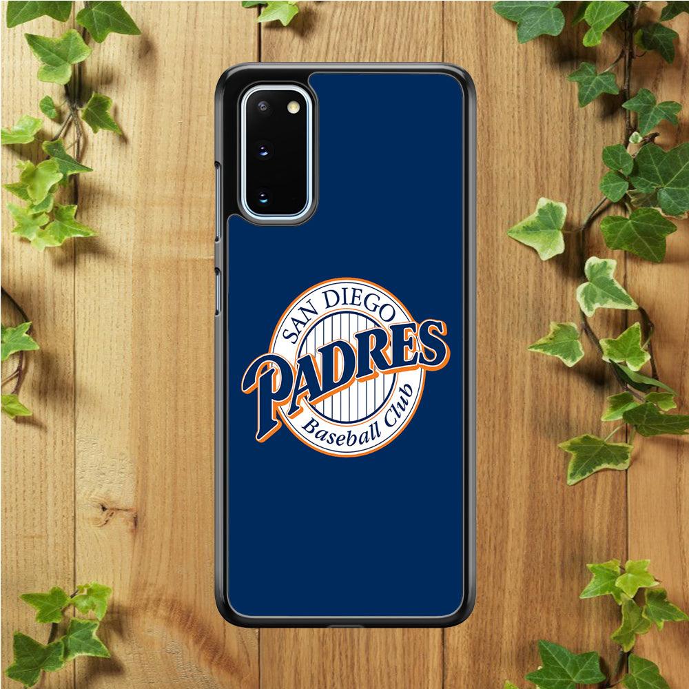 Baseball San Diego Padres MLB 002 Samsung Galaxy S20 Case-Rubber / Black (2D Case)-Xtracase