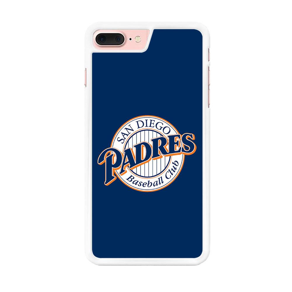 Baseball San Diego Padres MLB 002 iPhone 7 Plus Case-Rubber / White (2D Case)-Xtracase