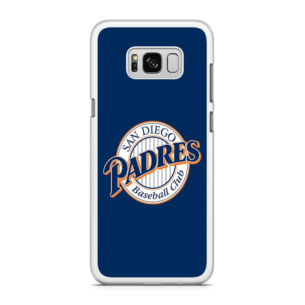 Baseball San Diego Padres MLB 002 Samsung Galaxy S8 Case-Rubber / White (2D Case)-Xtracase