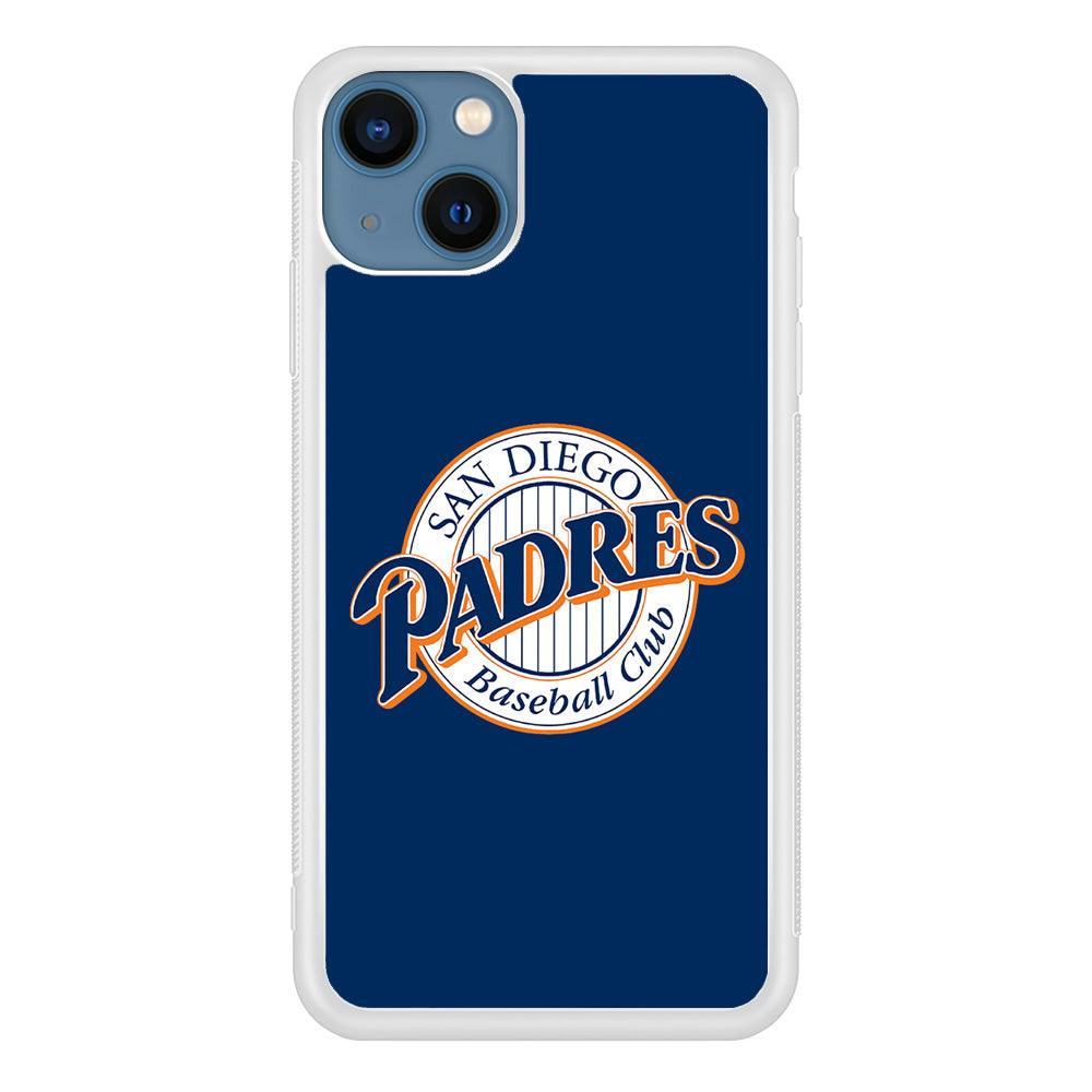 Baseball San Diego Padres MLB 002 iPhone 13 Mini Case-Rubber / White (2D Case)-Xtracase