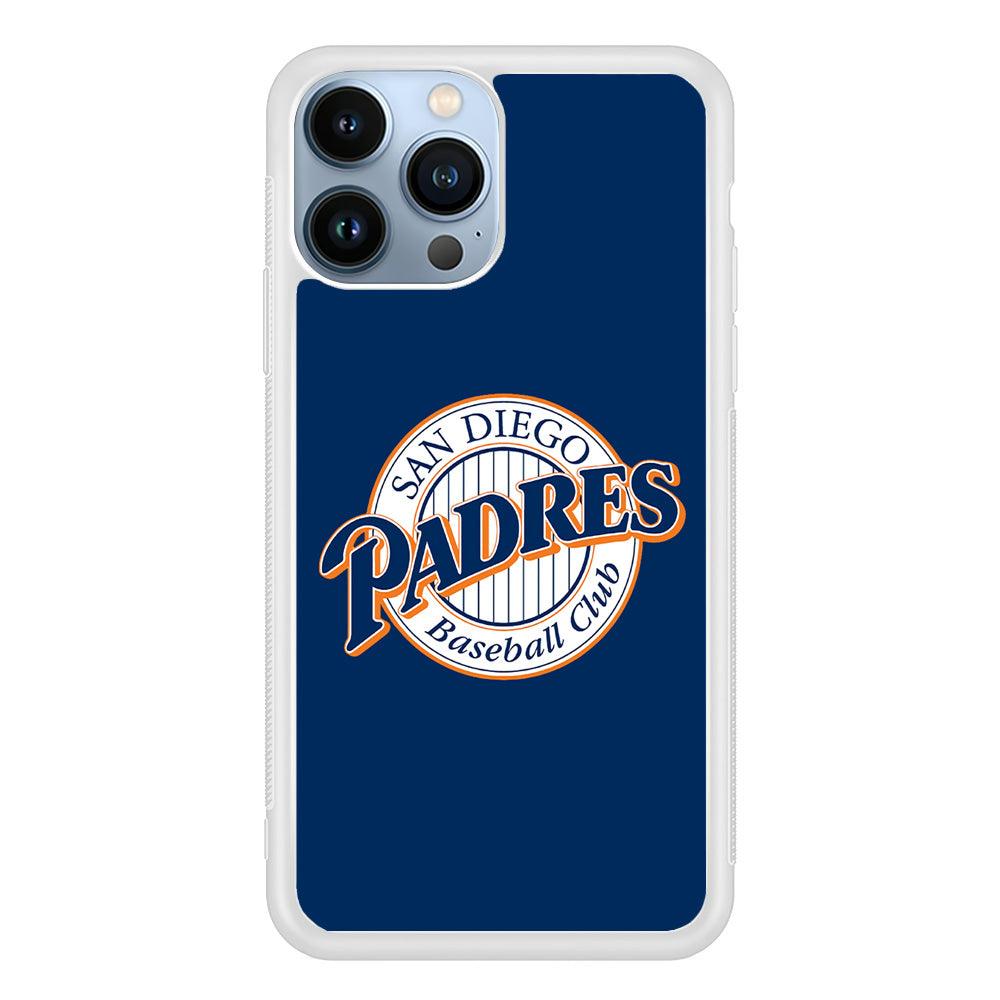 Baseball San Diego Padres MLB 002 iPhone 13 Pro Max Case-Rubber / White (2D Case)-Xtracase