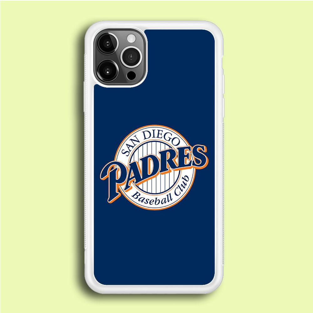 Baseball San Diego Padres MLB 002 iPhone 12 Pro Case-Rubber / White (2D Case)-Xtracase