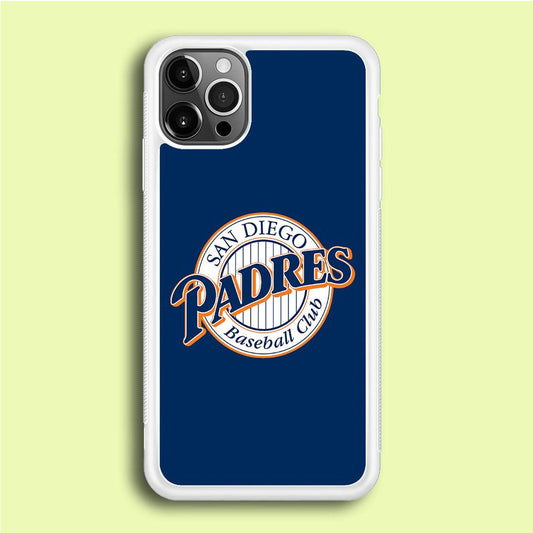 Baseball San Diego Padres MLB 002 iPhone 12 Pro Case-Rubber / White (2D Case)-Xtracase