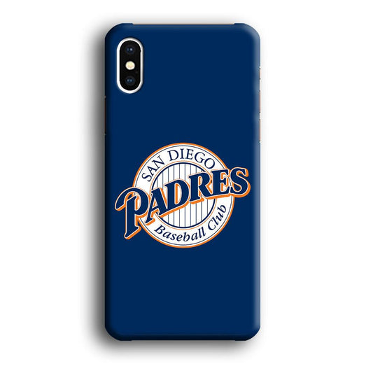 Baseball San Diego Padres MLB 002 iPhone Xs Case-Plastic / Full Wrap (3D Case)-Xtracase