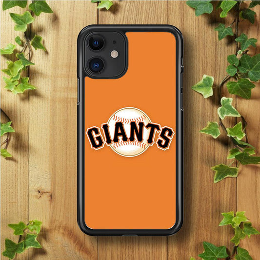Baseball San Francisco Giants MLB 001 iphone 11 Case-Rubber / Black (2D Case)-Xtracase