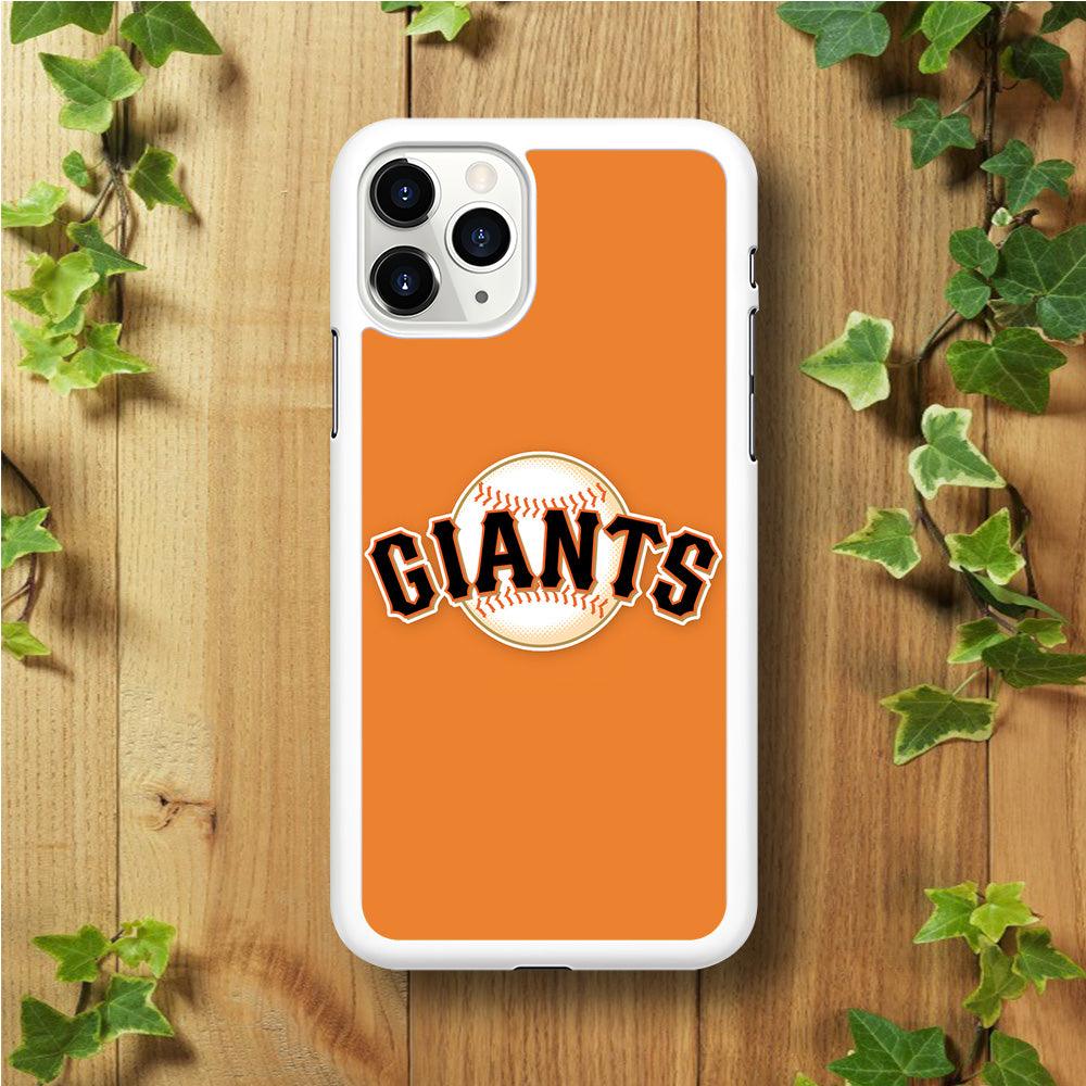 Baseball San Francisco Giants MLB 001 iPhone 11 Pro Max Case-Rubber / White (2D Case)-Xtracase
