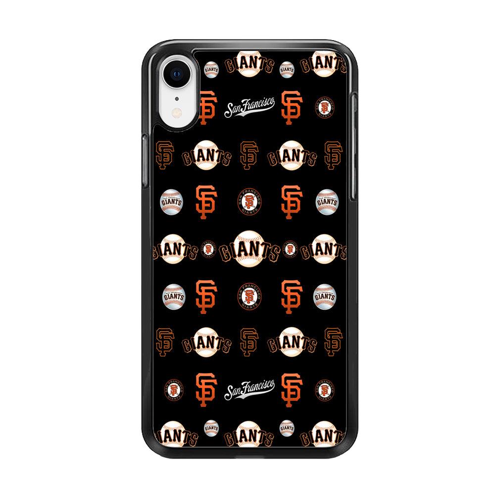Baseball San Francisco Giants MLB 002 iPhone XR Case-Rubber / Black (2D Case)-Xtracase