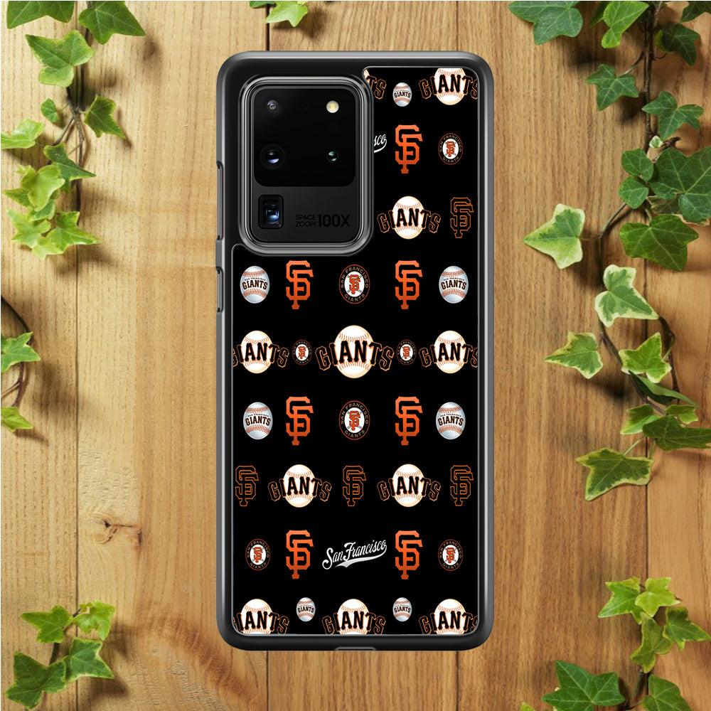 Baseball San Francisco Giants MLB 002 Samsung Galaxy S20 Ultra Case-Rubber / White (2D Case)-Xtracase