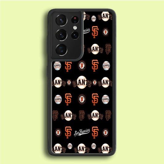 Baseball San Francisco Giants MLB 002 Samsung Galaxy S21 Ultra Case-Rubber / White (2D Case)-Xtracase