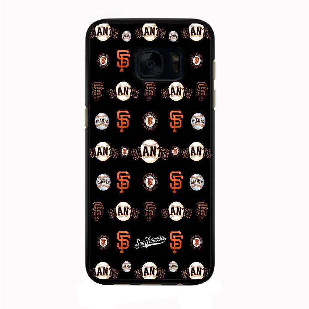 Baseball San Francisco Giants MLB 002 Samsung Galaxy S7 Edge Case-Rubber / Black (2D Case)-Xtracase