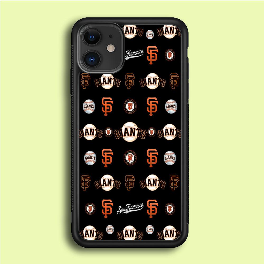 Baseball San Francisco Giants MLB 002 iPhone 12 Case-Rubber / Black (2D Case)-Xtracase