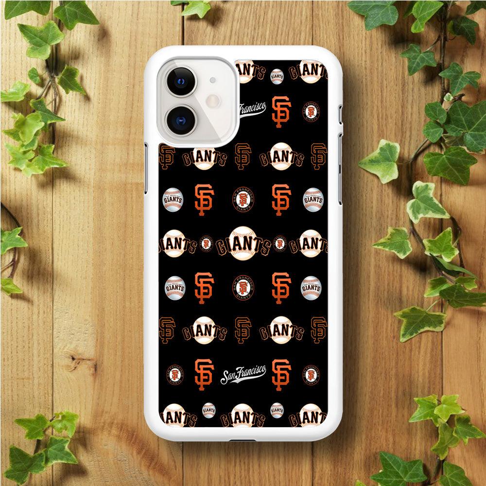 Baseball San Francisco Giants MLB 002 iPhone 11 Case-Rubber / White (2D Case)-Xtracase